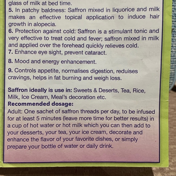 Saffron -10 pcs Sachet - Picture 4 of 7